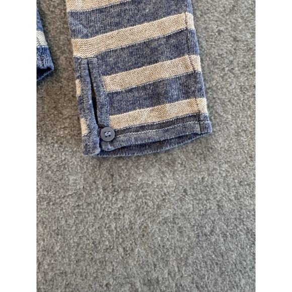 Vintage Esprit Blue Soft Cream Stripe Wool Cashmere Blend Sweater Size Small - Picture 7 of 9